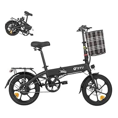 DYU A1F Pro Electric Bike Adults Teens,16" Folding Electric Bicycle,Commuter City E-Bike with 25