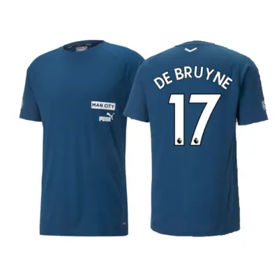 (L) Man City Casuals Tee (Blue) (DE BRUYNE 17)