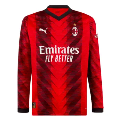 (L) AC Milan Long Sleeve Home Shirt