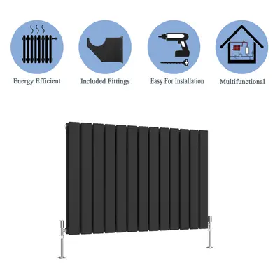 (Black, 600*884mm ?double?) Flat Panel Column Radiator