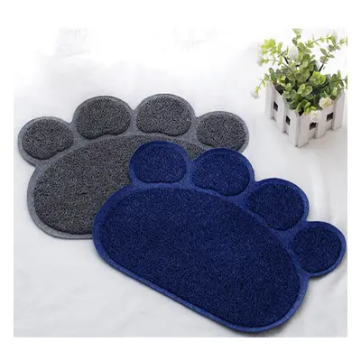 Pet Cat Litter Mat Paw Print Feeding Bowl Placemat Cat Bed Pads Non-slip Waterproof Litter Trap