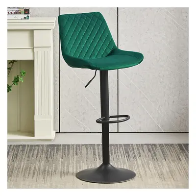 (1, GREEN) 1X2X Bar Stools PU/ Velvet Breakfast Stool Chairs