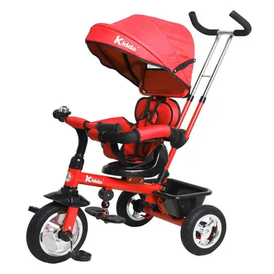 Kiddo Trike 4-in-1 Improved Smart Design with Added Features - Red