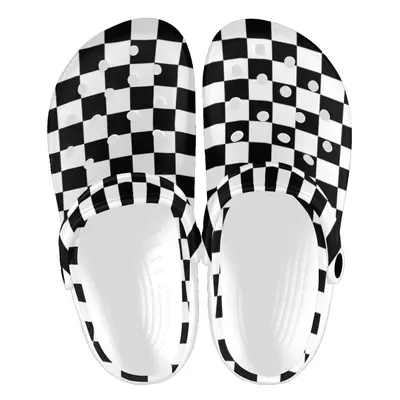 (Ska Music Black and White Check_11543) Garden Clogs Shoes for Mens & Womens & Kids Clog Slipper