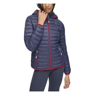 Tommy Hilfiger Women's Hooded Lightweight Outerwear Jacket Navy