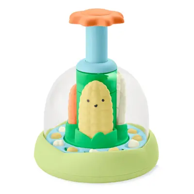 Skip Hop Press & Spin Baby Toy Farmstand What's Poppin Corn Spinner