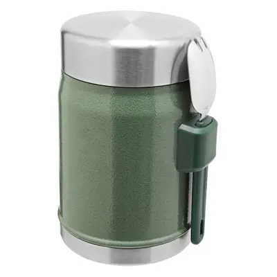 (Hammertone Green) Keeps Cold For Hours - BPA-Free Stainless Steel Soup Flask - Leakproof - Dish