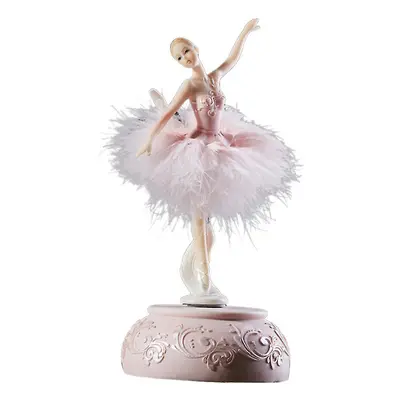 Ballerina Music Box Dancing Girl Swan Lake Carousel With Feather For Birthday Gift New