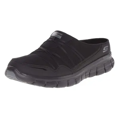 Skechers Women's Air Streamer Slip-On Mule Black/Black 7.5 Wide