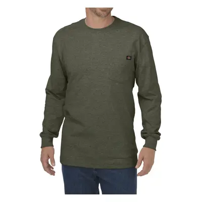 Dickies mens Long Sleeve Heavyweight Crew Neck T Shirt Moss Green Medium US