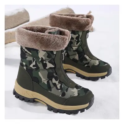 (multicolor, 36) Tuinanle Ankle Boots Women Winter Shoes Keep Warm Non-slip Black Snow Boots Lad