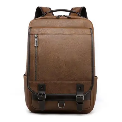 (light brown) Luxury Business Men&apos;s Backpack Large Capacity Travel Backpack Casual Student 