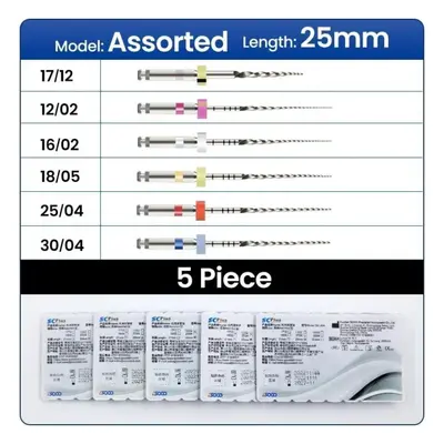 (as the picture, 25mm Assorted boxs) Coxo Soco Plus Heat-activated Niti Root Canal Files Boxes F