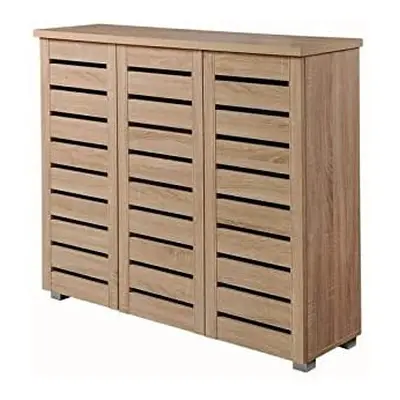 (Sonoma Oak) TIMBER ART DESIGN UK Modern Shoe Storage Cabinet Doors Footwear Stand Rack Unit Cup