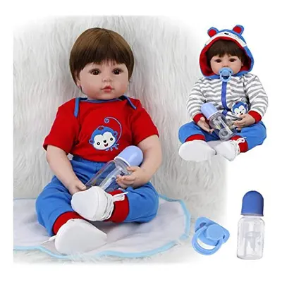 ZIYIUI Lifelike Reborn Dolls inch 50cm Soft Silicone Vinyl Realistic Baby Dolls Boy that Look Re