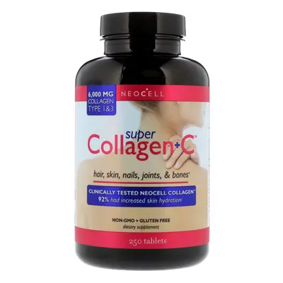 Neocell, Super Collagen + C, Type & 3, 6,000 mg, Tablets