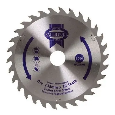 Faithfull FAIZ23530 Circular Saw Blade TCT x 16/20/30/35mm x 30T General-Purpose