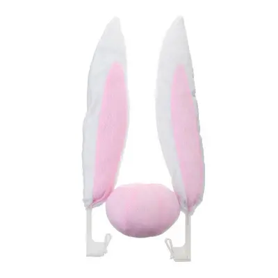 Christmas Home Car Decoration Pink Rabbit Ears Ornament Toys For Kids Children Gift