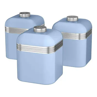 Swan Retro Set of Canisters Blue