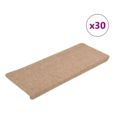 (beige, x 24.5 x 3.5 cm/ pcs) vidaXL Self-adhesive Stair Mats Carpet Stair Treads Stair Step Pro