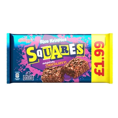 Kellogg Rice Krispies Squares Delightfully Chocolat 4x36g (Pack of 11)