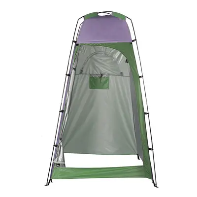 (Green) Single People Shower Tent Changing Room Bathing Tent Rain Shelter Camping Toilet Outdoor