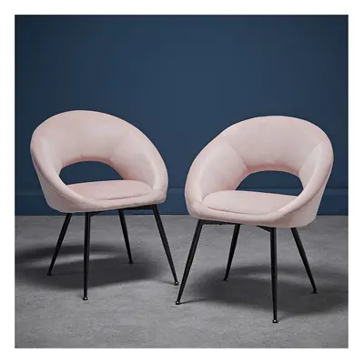 (Pink) X LPD LULU VELVET DINING CHAIR ONLY