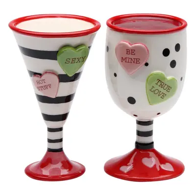 StealStreet SS-CG-62363 3.5 Inch Valentine Wine and Martini Cups Salt