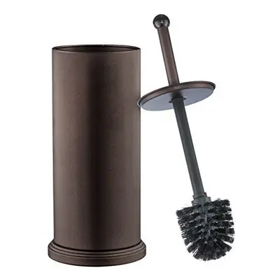 Home-it Toilet Bowl Brush and Holder - Bronze Bathroom Accessories Covered Toilet Brush Compact,