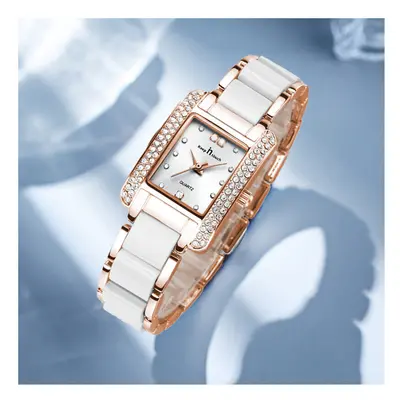 Crystal Wristwatches Women Ceramic Ladies Watch Quartz Women Watches Ladies Wrist Watches For Fe