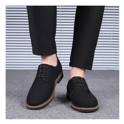 (UK 9=EU 43, Black) Men's Casual Shoes Lace Up Formal Dress Shoes Suede Oxford Leather Shoes Siz