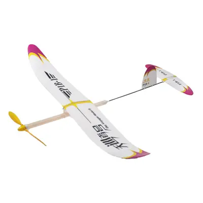 P1B-1 Rubber Band Powered Airplane Hand Launch Level Elastic Powered RC Aircraft DIY Assembly Sk