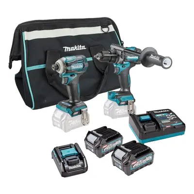 Makita DK0114G202 40v Max XGT Brushless Combi Hammer Drill Impact Impact Driver