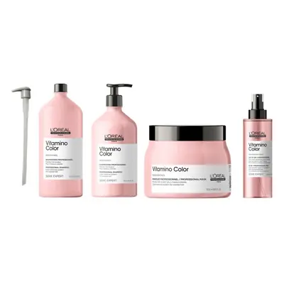 L'Oreal Serie Expert Vitamino Color - Pump - Shampoo 1500ml - Conditioner 750ml - Mask 500ml - L