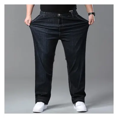 (black, 46) Fashion Jeans Loose Trousers Large Size Men&apos;s Denim Jeans Versatile Straight Ca