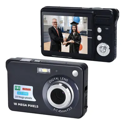 (black) Portable 720p Digital Camera Video Camcorder 18mp Photo 8x Zoom Anti-shake 2.7 Inch Larg