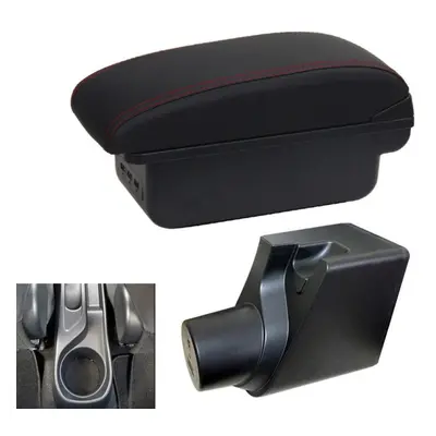 (black,red) For Toyota Yaris Hybrid Car Armrest Box Retrofit Parts Interior Details Storage Usb