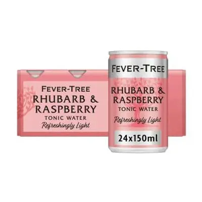 Refreshingly Light Rhubarb & Raspberry Tonic Water x 150ml (Pack of 3, Total cans)