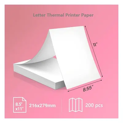 (Letter Folded Thermal Pri) Thermal Paper A4 Print Paper Thermal Printer Label Maker For M08f A4