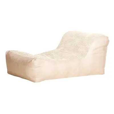 (Stone, Ivory) Large Comfortable Fabric Lounger Bean Bag