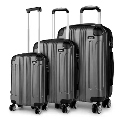 19/24/28 Inch ABS Hard Shell Suitcase Pieces Set Luggage - Grey