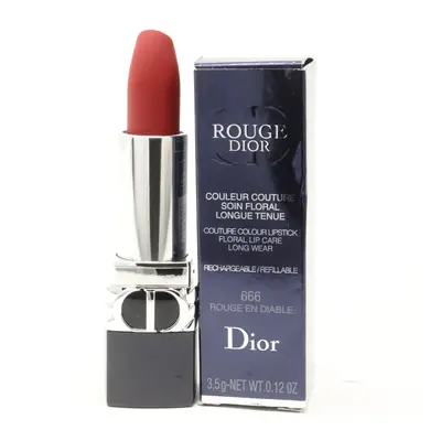 (666 Rouge En Diable (Matte)) Dior Rouge Dior Lipstick 0.12oz/3.5g New With Box