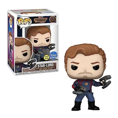 POP Vinyl Marvel: GOTG3 - Star-Lord -Bobblehead, Glow in The Dark Uniform Edges Collectible Figu