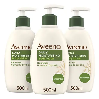 Daily Moisturising Body Lotion Bundle (3x 500ml), Hydrating Body Lotion Enriched with Nourishing