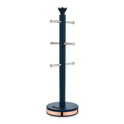 Tower Kitchen Stylish Cavaletto Midnight Blue Rose Gold Mug Tree Cup Holder Rack