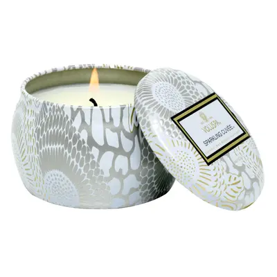 Voluspa Sparkling Cuvee, Mini Tin Candle, oz, Hour Burn Time, All Natural Wicks and Coconut Wax 