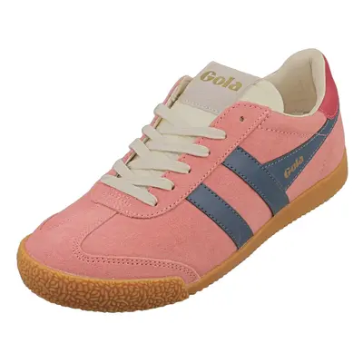 (4) Gola Elan Womens Classic Trainers in Pink Navy