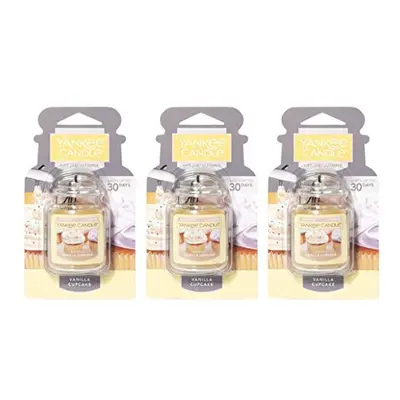 Yankee Candle Pack Car Jar Fragrances. Vanilla Cupcake. Air Freshener.