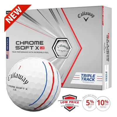 CALLAWAY CHROME SOFT X LS TRIPLE TRACK GOLF BALLS / WHITE / MULTIBUY DOZEN DEALS