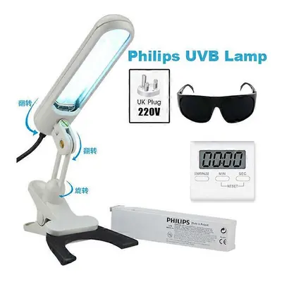 (220V UK PLUG) Uvb Phototherapy Narrow 311nm Uv Phototherapy Lamp Uvb Light Therapy Psoriasis Fo